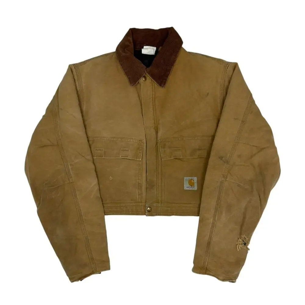 Carhartt cropped detroit style brown work wear jacket
